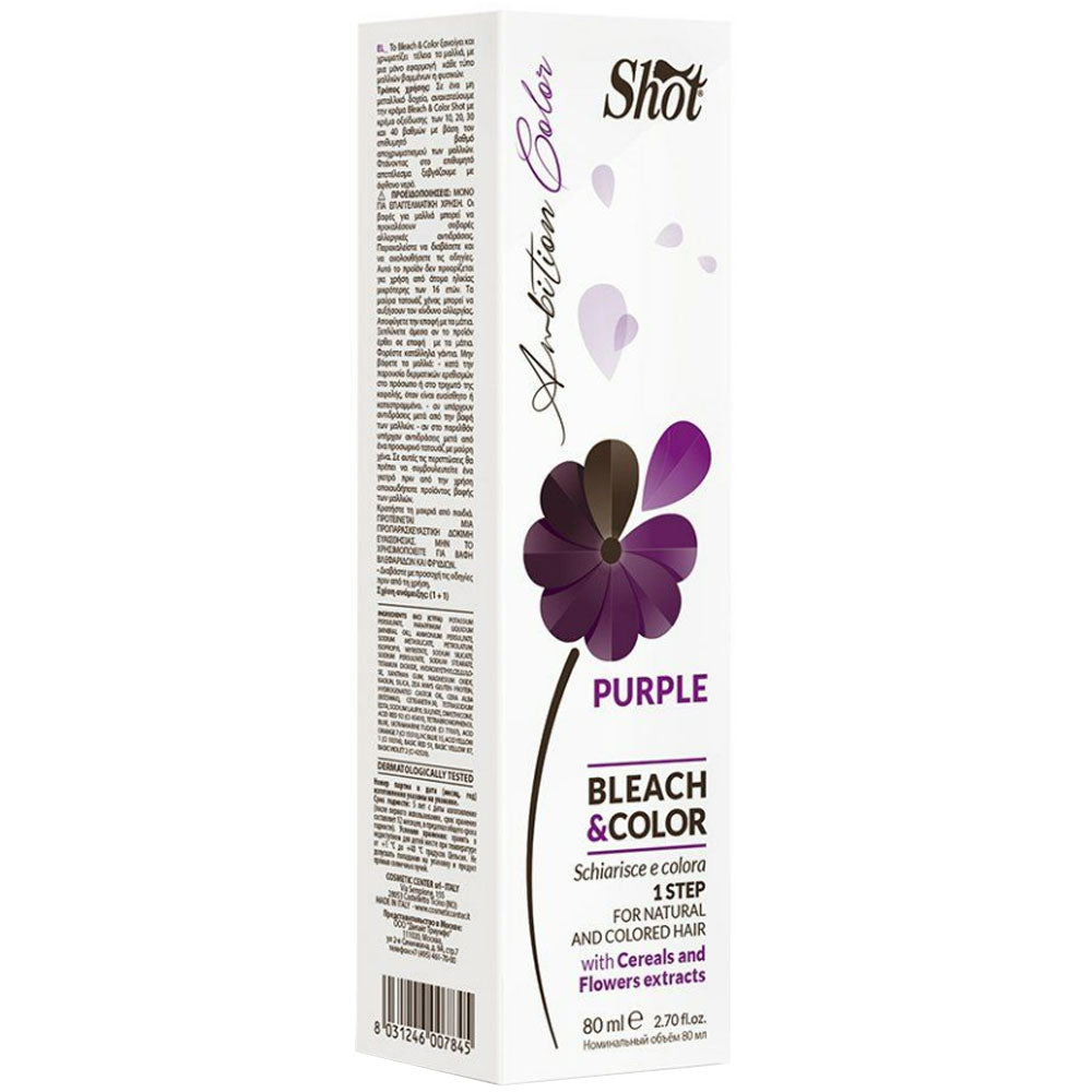 Shot Ambition Color Bleach & Color 80 ml - Знебарвлюючий крем з пігментом 80 мл