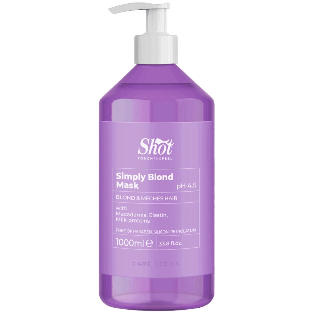 Shot Care Design (Simply Blond) Blond And Maches Hair Mask - Маска для освітленого та мелірованого волосся 1000 мл