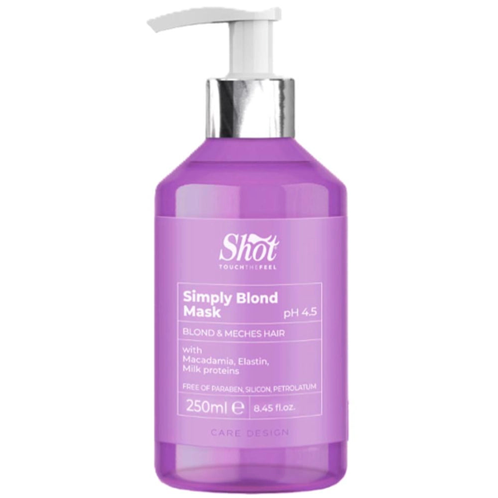 Маска для освітленого та мелірованого волосся - Shot Design Simply Blond Mask