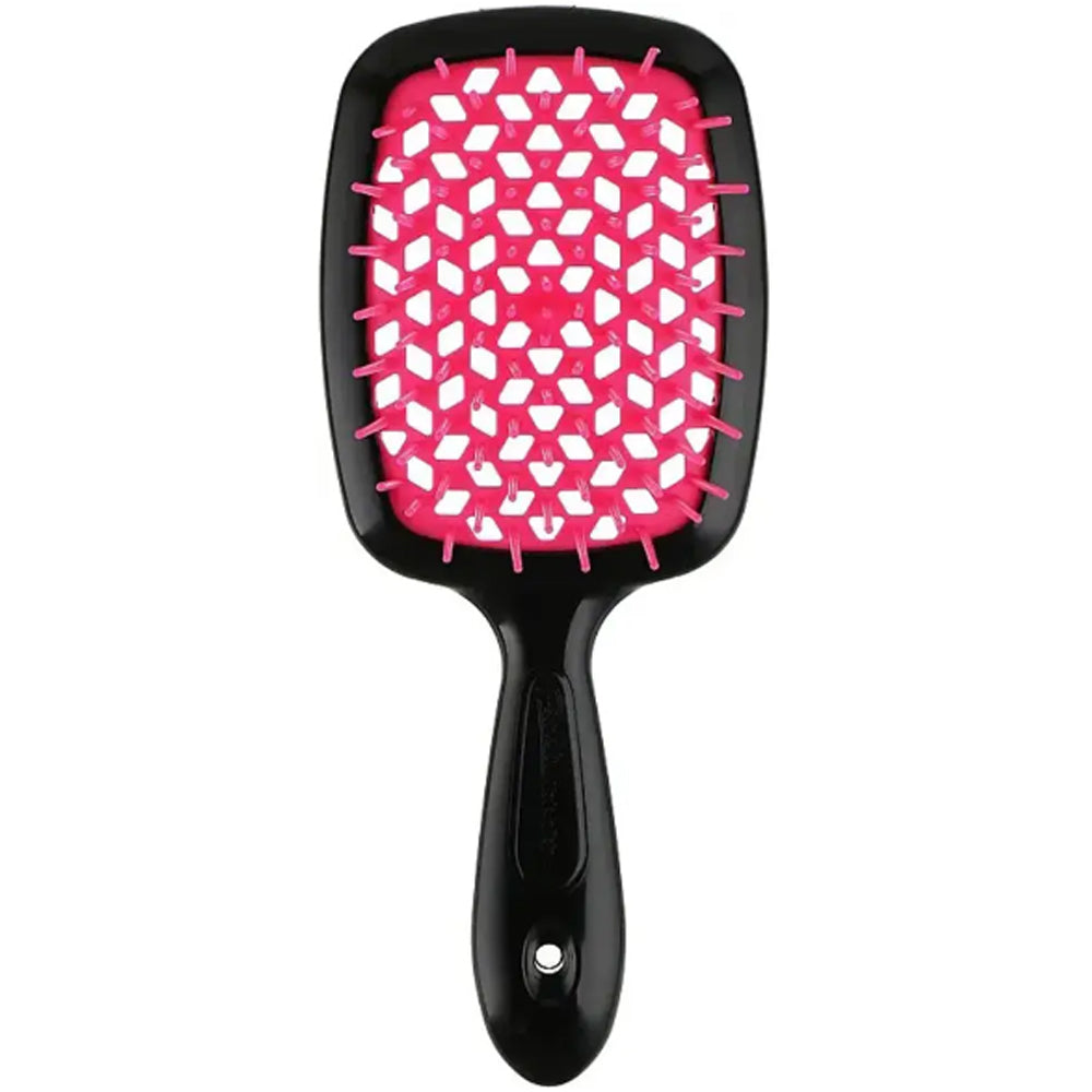 Расческа для волос черная с малиновым - Janeke Superbrush The Original Italian Black&Raspberry