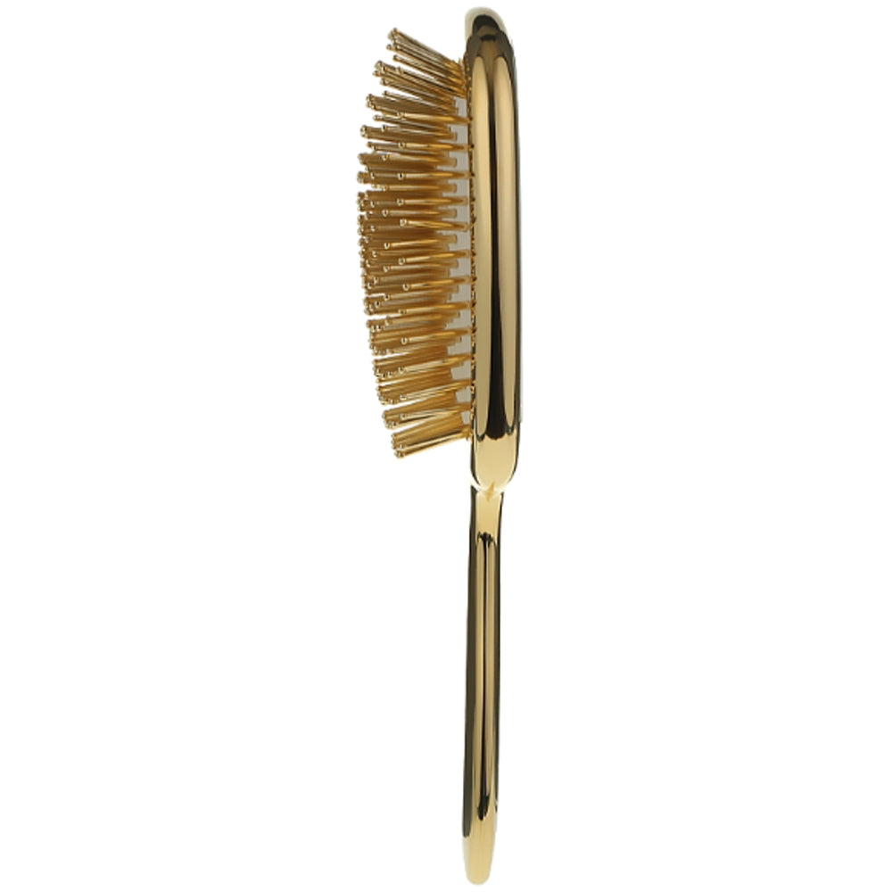 Расческа для волос с зеркалом золотой - Janeke Hairbrush With Mirror Gold