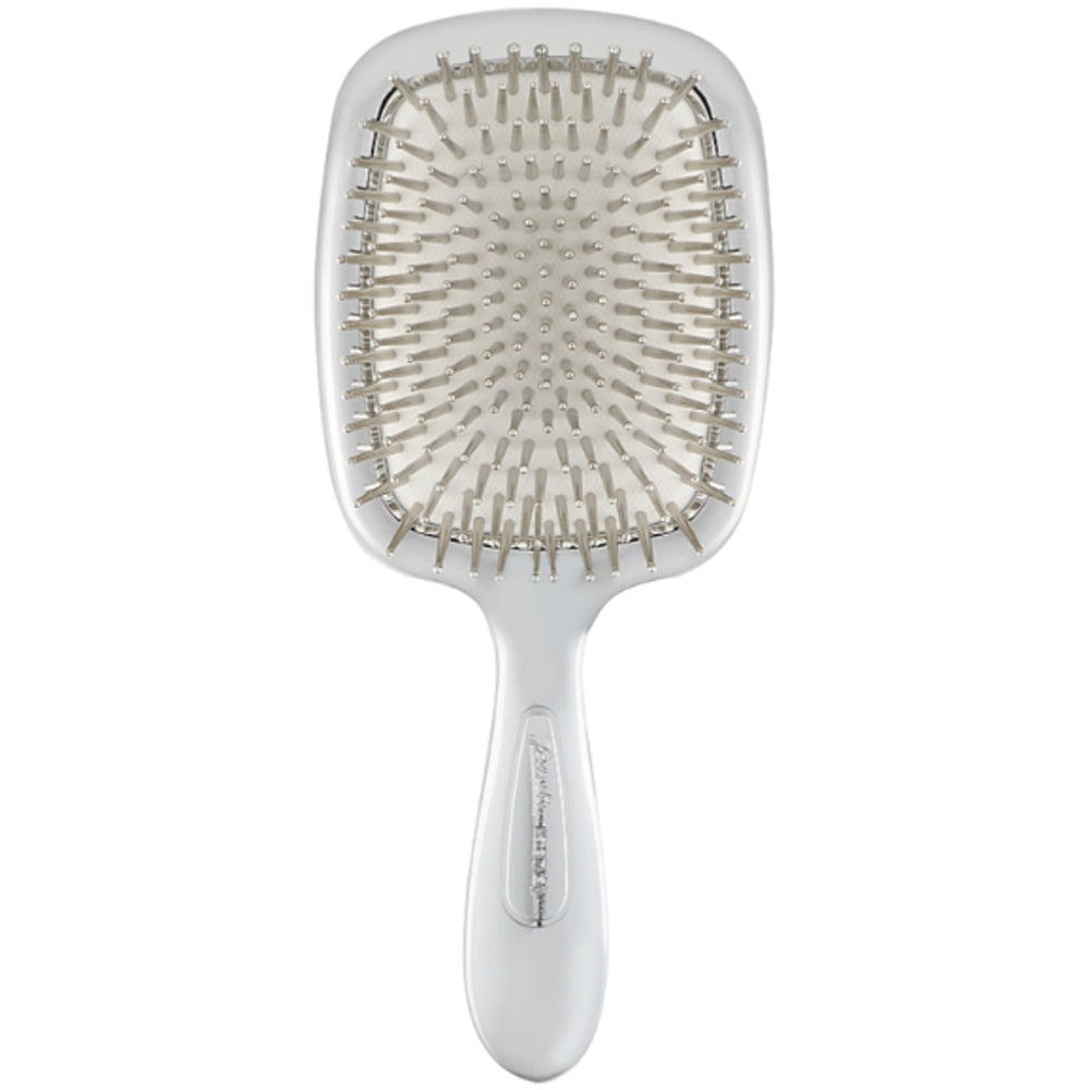Расческа для волос с зеркалом серебряная - Janeke Hairbrush With Mirror Silver
