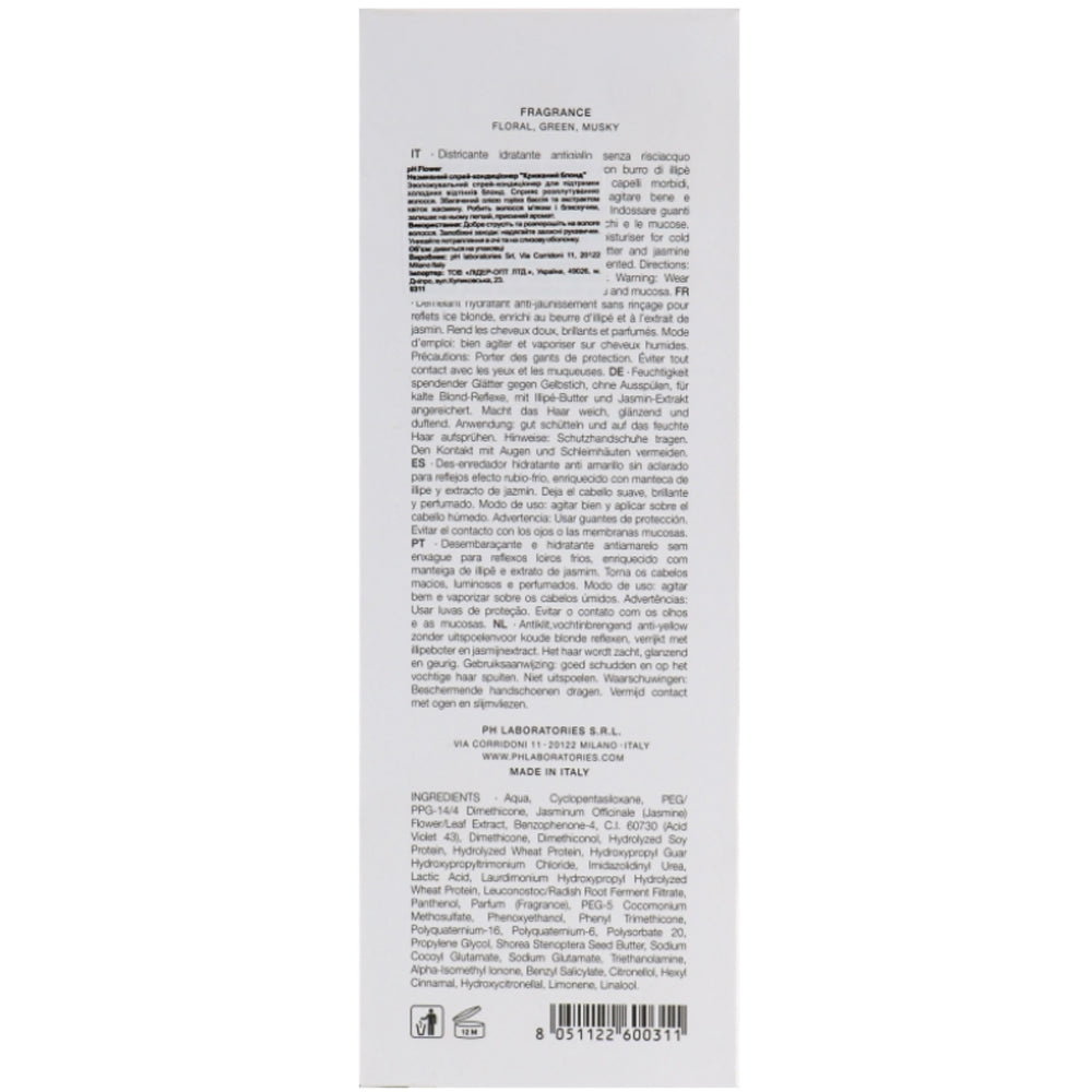 Спрей-кондиціонер незмивний Крижаний блонд - pH Laboratories Ice Blonde Leave-In Detangler склад