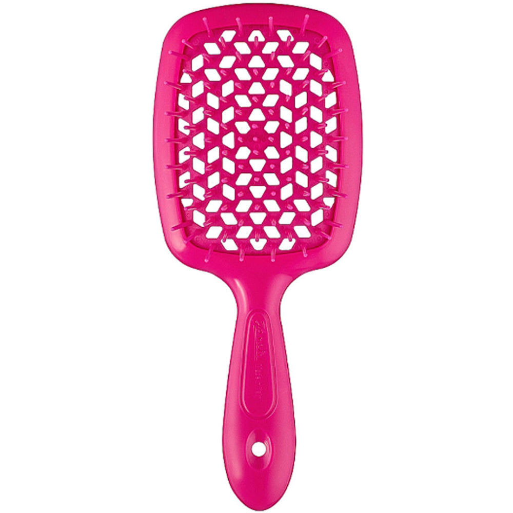 Расческа для волос розовый неон - Janeke Superbrush The Original Italian Pink Neon