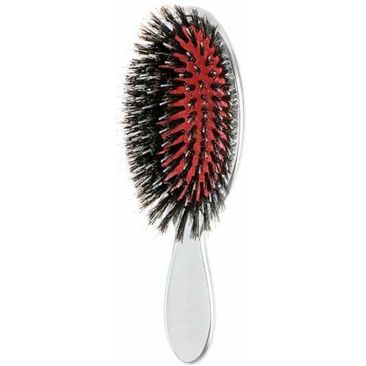 Щітка для волосся з натуральною щетиною - Janeke Silver Hairbrush M