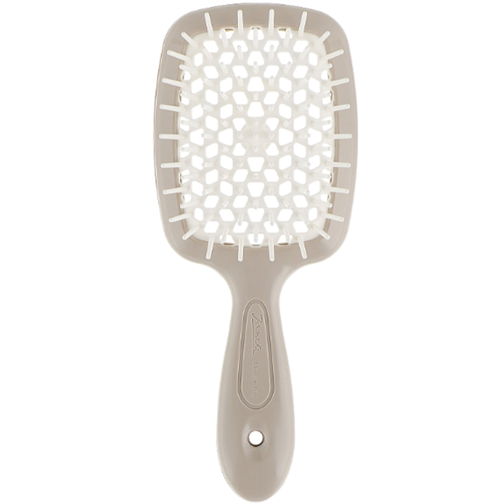 Расческа для волос серая с белыми - Janeke Superbrush Small Gray&White