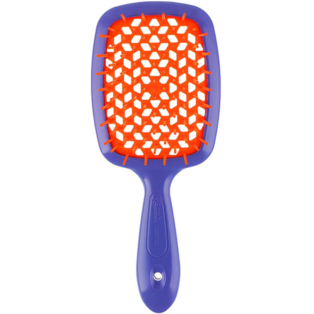 Расческа для волос фиолетовая с оранжевым - Janeke Superbrush The Original Italian Violet&Orange