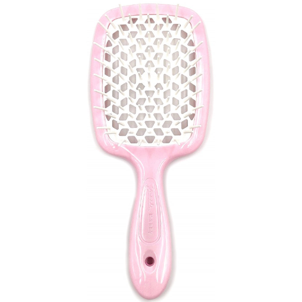 Расческа для волос фиолетовая с белыми - Janeke Superbrush The Original Italian Violet&White