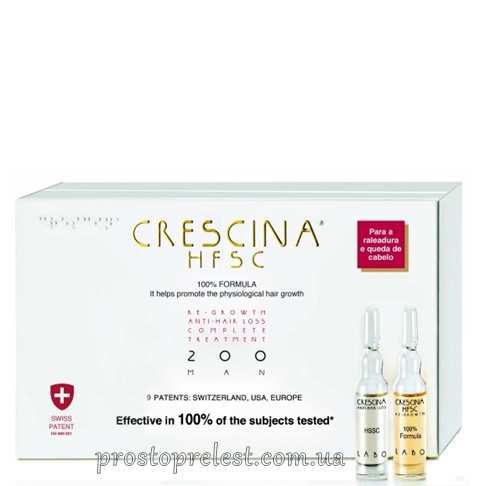 Crescina HFSC Re-Growth + Crescina Anti-Hair Loss HSSC - Полный курс при выпадении и для восстановления роста волос 200, формула для мужчин