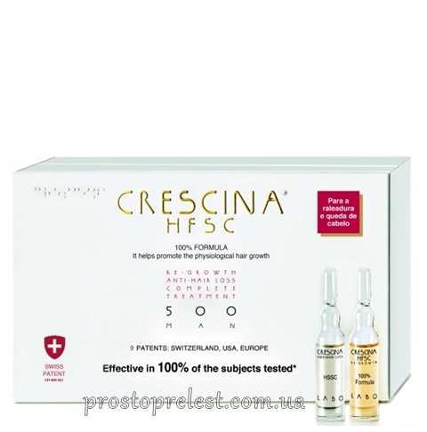 Crescina HFSC Re-Growth + Crescina Anti-Hair Loss HSSC - Полный курс при выпадении и для восстановления роста волос 500, формула для мужчин