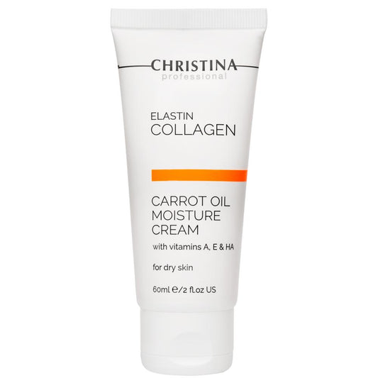 Christina Elastin Collagen Carrot Oil Moisture Cream with Vit. A, E & HA - Зволожуючий крем з морквяним маслом, колагеном і еластином для сухої шкіри