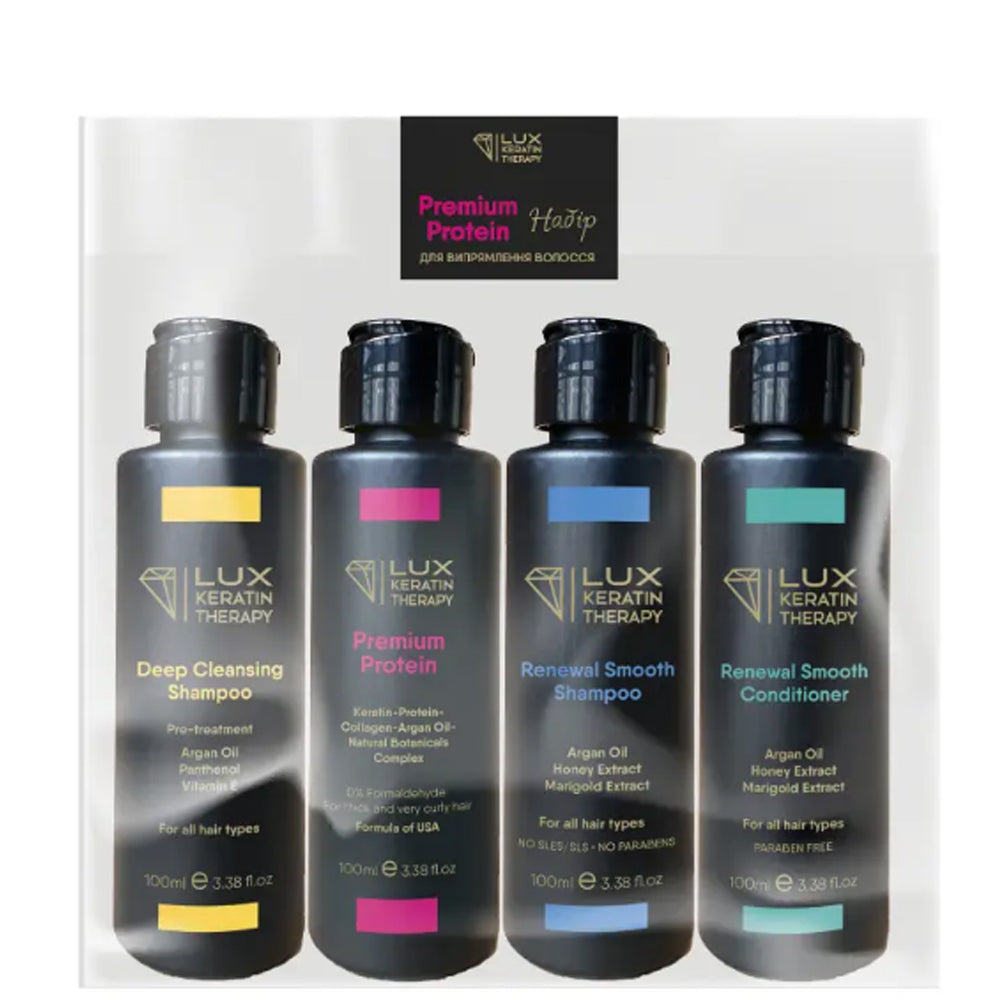 Набор для выпрямления толстых и очень вьющихся волос - Lux Keratin Therapy Premium Protein Kit