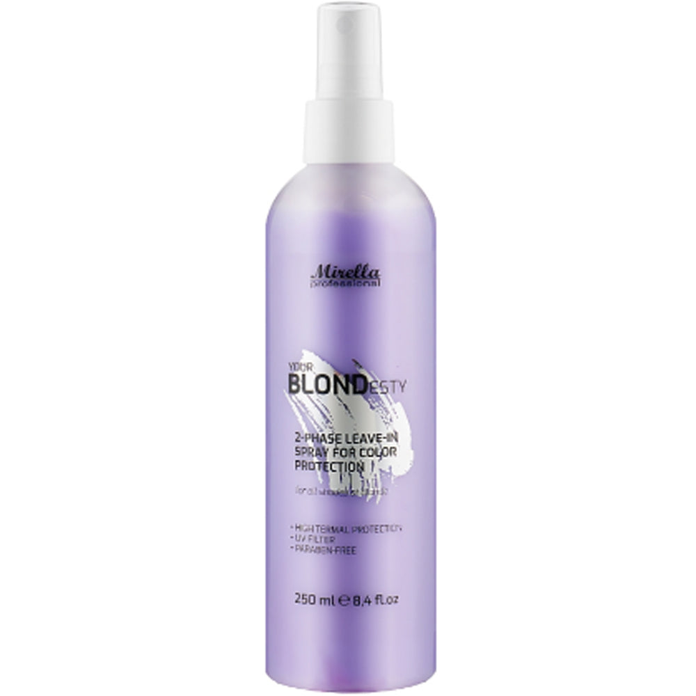 Спрей для поддержания эффекта блонда с термозащитой без парабенов - Mirella Professional Your Blondesty 2-Phase Leave-In Spray