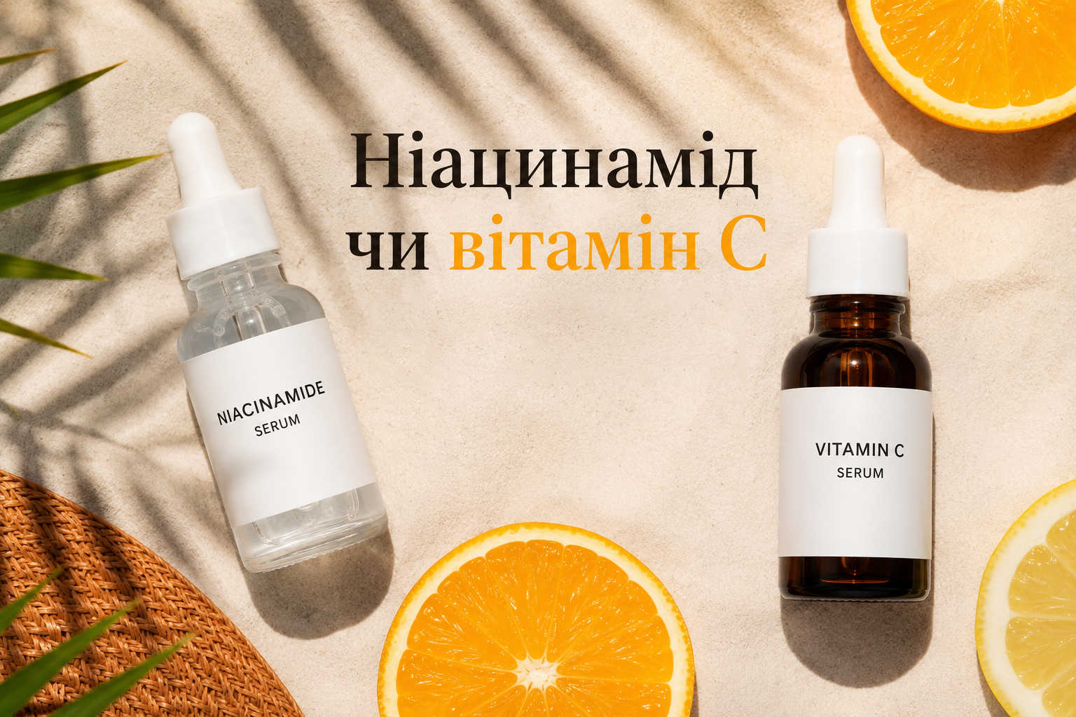 Ніацинамід чи вітамін С: що обрати для літа та як використовувати?