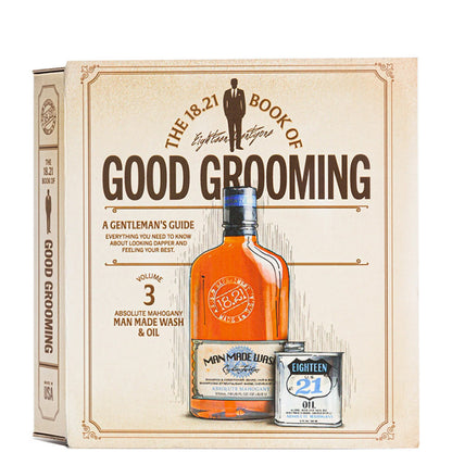 Набір подарунковий для чоловіків - 18.21 Man Made Absolute Mahogany Good Grooming Gift Set Volume 3