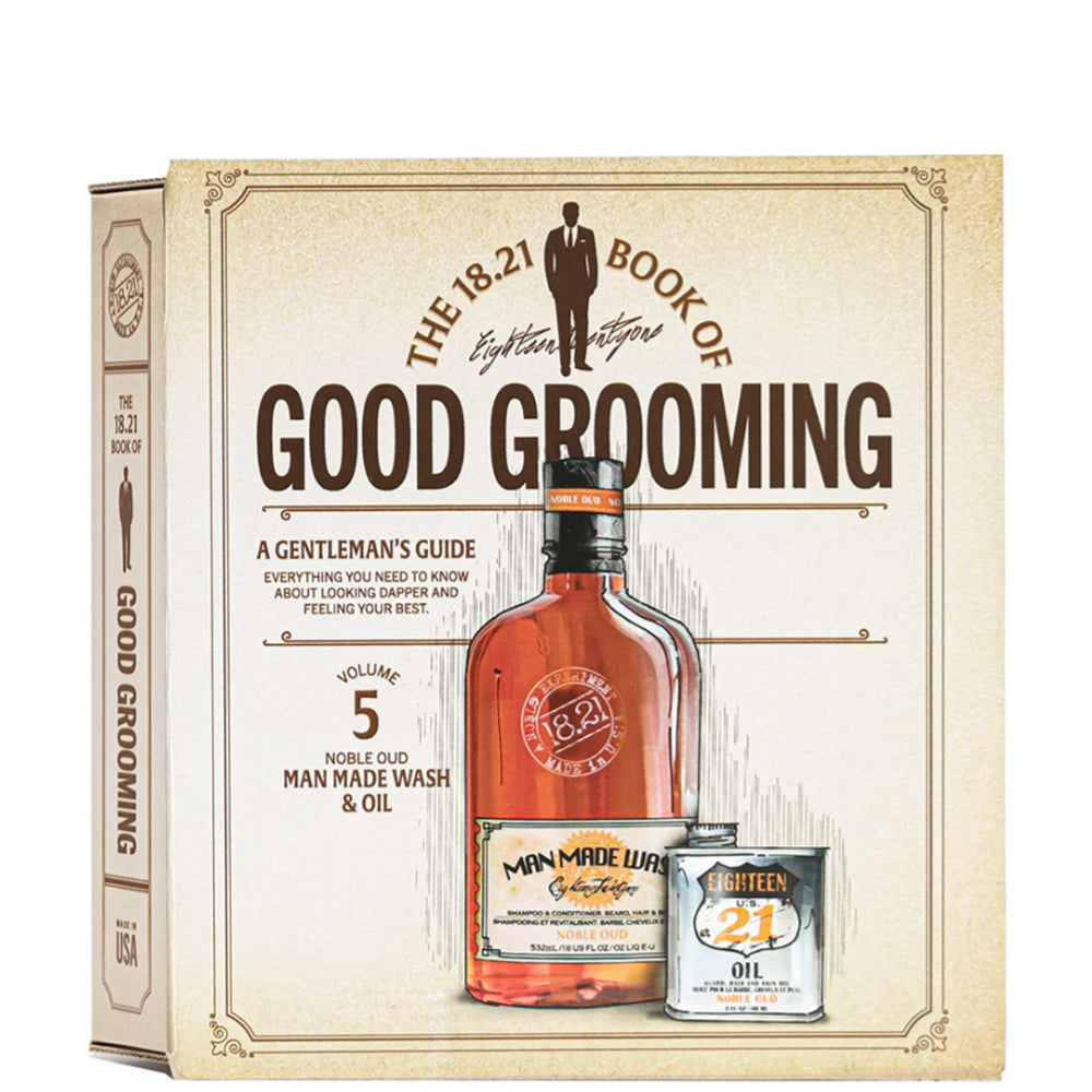 Набір подарунковий для чоловіків - 18.21 Man Made Noble Oud Good Grooming Gift Set Volume 5
