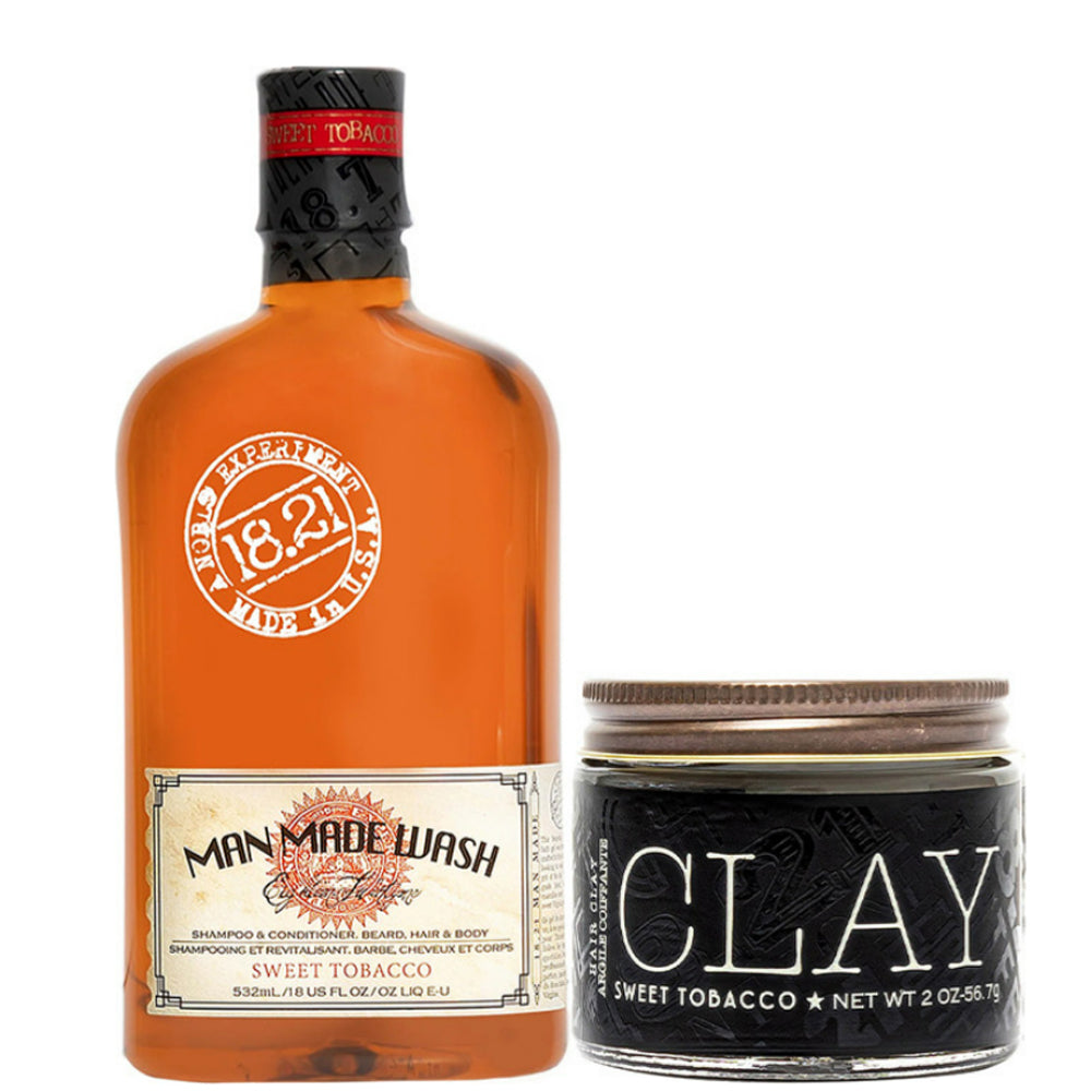 Набор подарочный для мужчин - 18.21 Man Made Sweet Tobacco Good Grooming Gift Set Volume 10