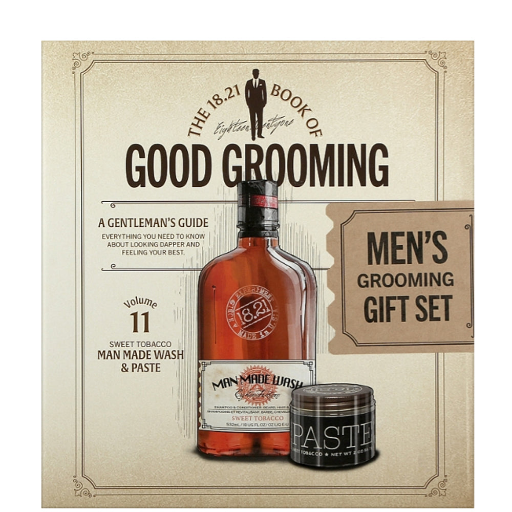 Набір подарунковий для чоловіків - 18.21 Man Made Sweet Tobacco Good Grooming Gift Set Volume 11