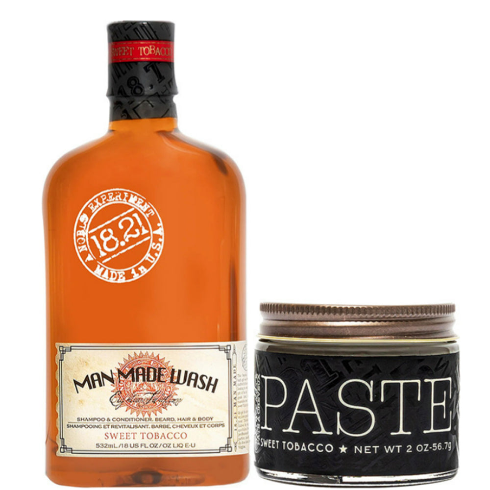 Набір подарунковий для чоловіків - 18.21 Man Made Sweet Tobacco Good Grooming Gift Set Volume 11