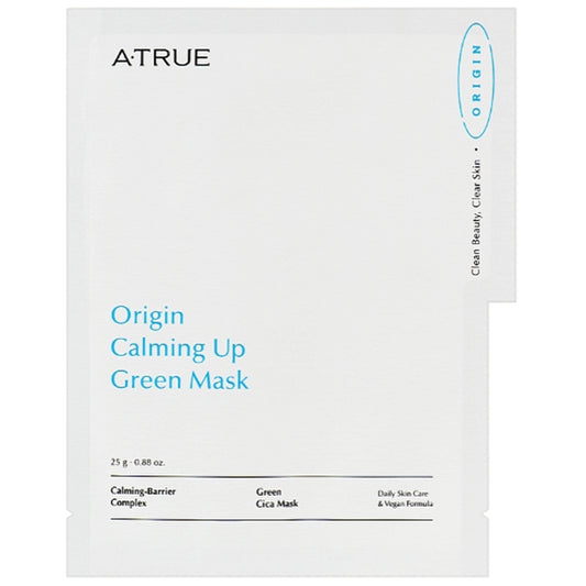 Успокаивающая маска с экстрактом центели и гиалуроновой кислотой - A-True Origin Calming Up Green Mask