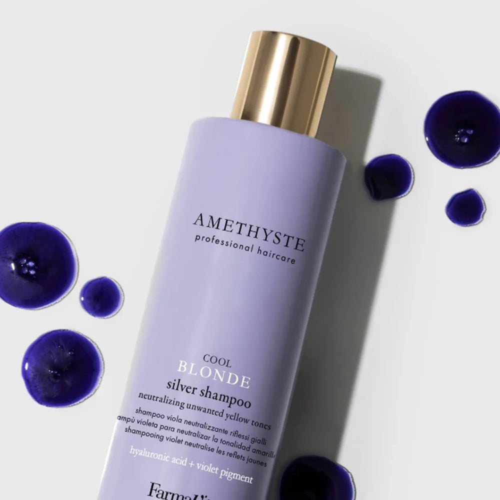 Фиолетовый шампунь для нейтрализации желтизны - Farmavita Amethyste Cool Blonde Silver Shampoo
