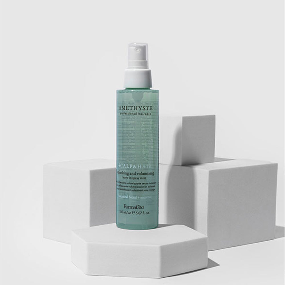 Успокаивающий спрей для восстановления баланса кожи головы после химических процедур - Farmavita Amethyste Advance Scalp & Hair Refreshing And Volumizing Spray