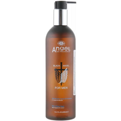 Angel Professional Paris Black Angel Hair And Body Wash - Гель для волосся та тіла з екстрактом перцевої м'яти