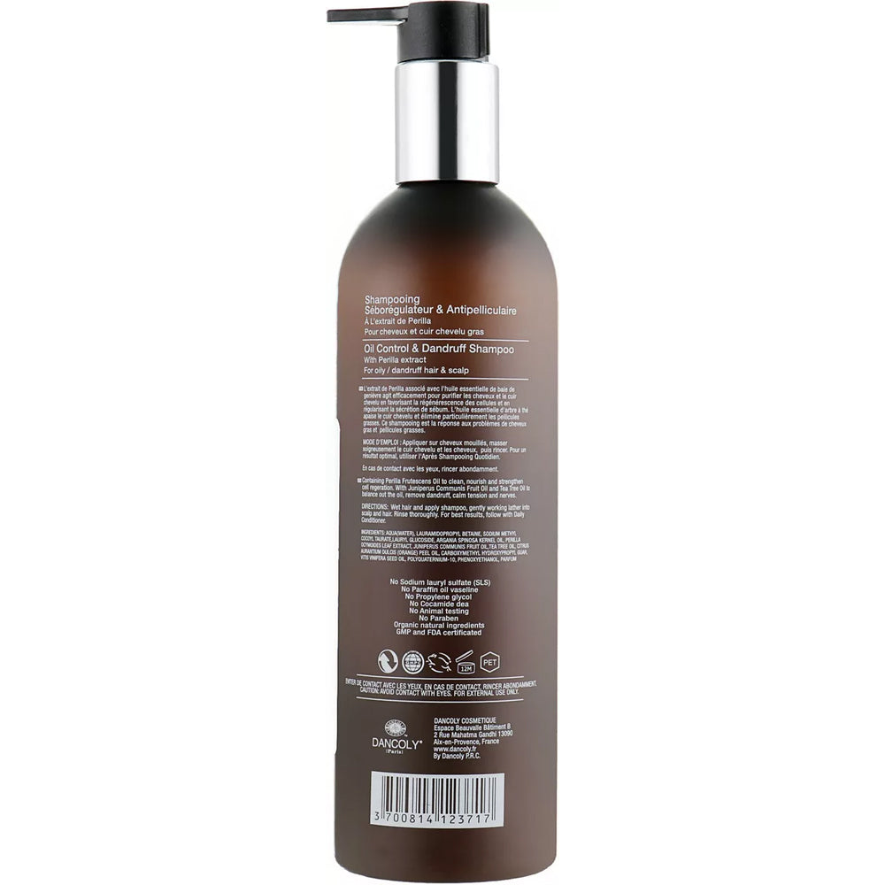 Angel Professional Paris Black Angel Oil Control And Dandruff Shampoo -  Шампунь від лупи для жирного волосся з екстрактом перилли