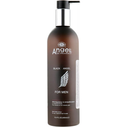 Angel Professional Paris Black Angel Oil Control And Dandruff Shampoo -  Шампунь від лупи для жирного волосся з екстрактом перилли