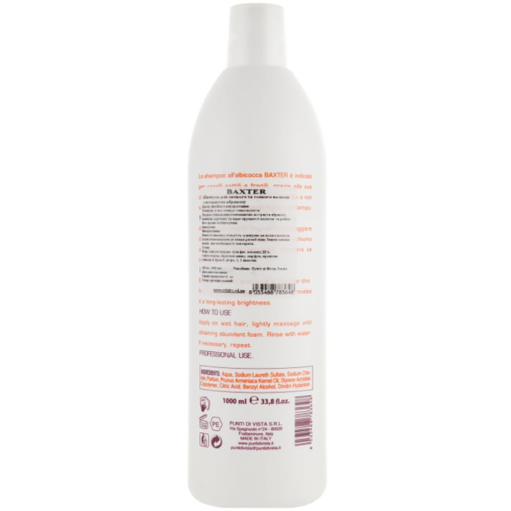 Punti di Vista Baxter Apricot Shampoo - Зміцнюючий шампунь для тонкого волосся з екстрактом абрикоса