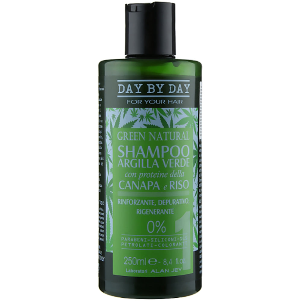 Alan Jey Green Argilla Della Canapa E Riso Shampoo - Шампунь с зеленой глиной, протеинами конопли и риса