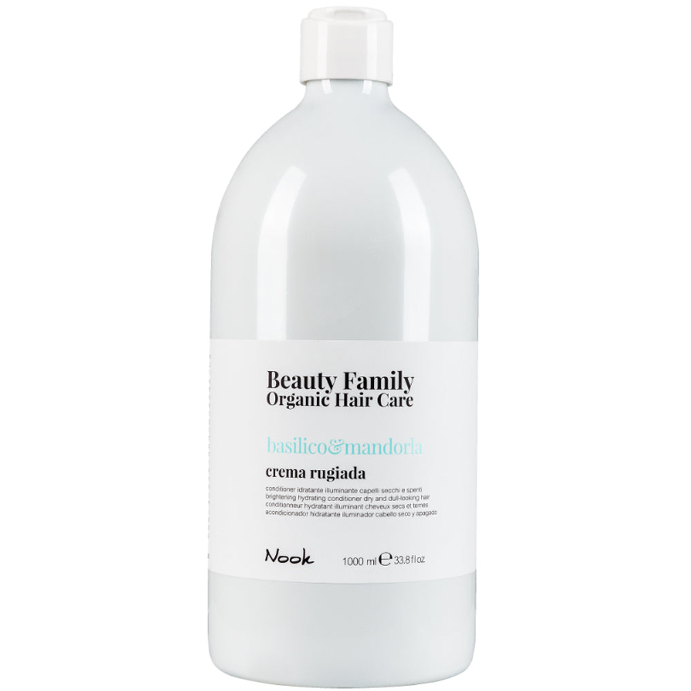 Кондиционер «Яркость Увлажнения и Блеск» для сухих волос - Nook Beauty Family Organic Basilico &amp; Mandorla Crema Rugiada
