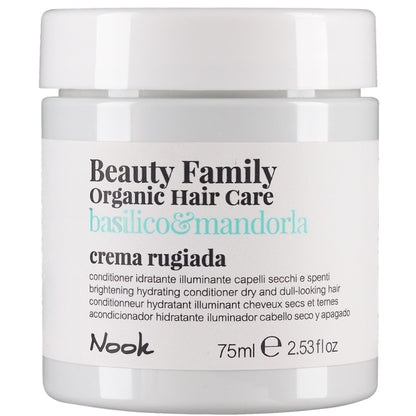 Кондиционер «Яркость Увлажнения и Блеск» для сухих волос - Nook Beauty Family Organic Basilico &amp; Mandorla Crema Rugiada