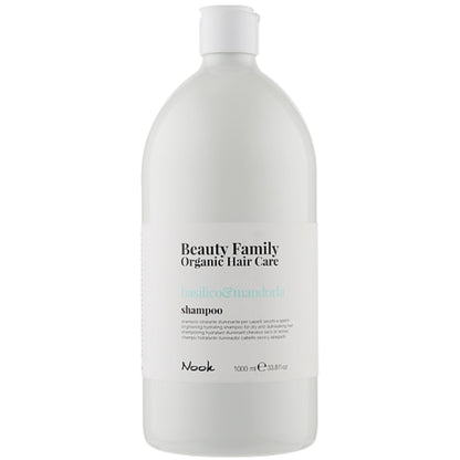Nook Beauty Family Organic Basilico &amp; Mandorla Shampoo - Шампунь Яскравість, Зволоження та Блиск для сухого та тьмяного волосся.