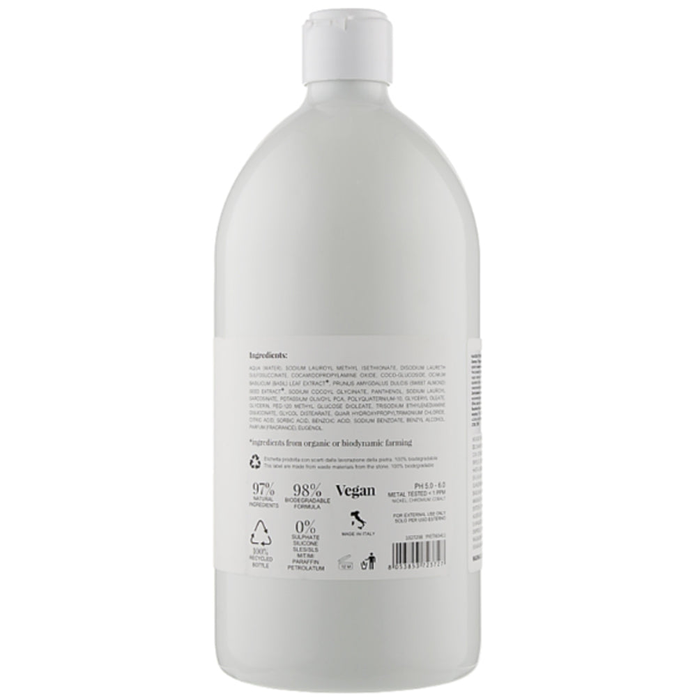 Nook Beauty Family Organic Basilico &amp; Mandorla Shampoo - Шампунь Яскравість, Зволоження та Блиск для сухого та тьмяного волосся.