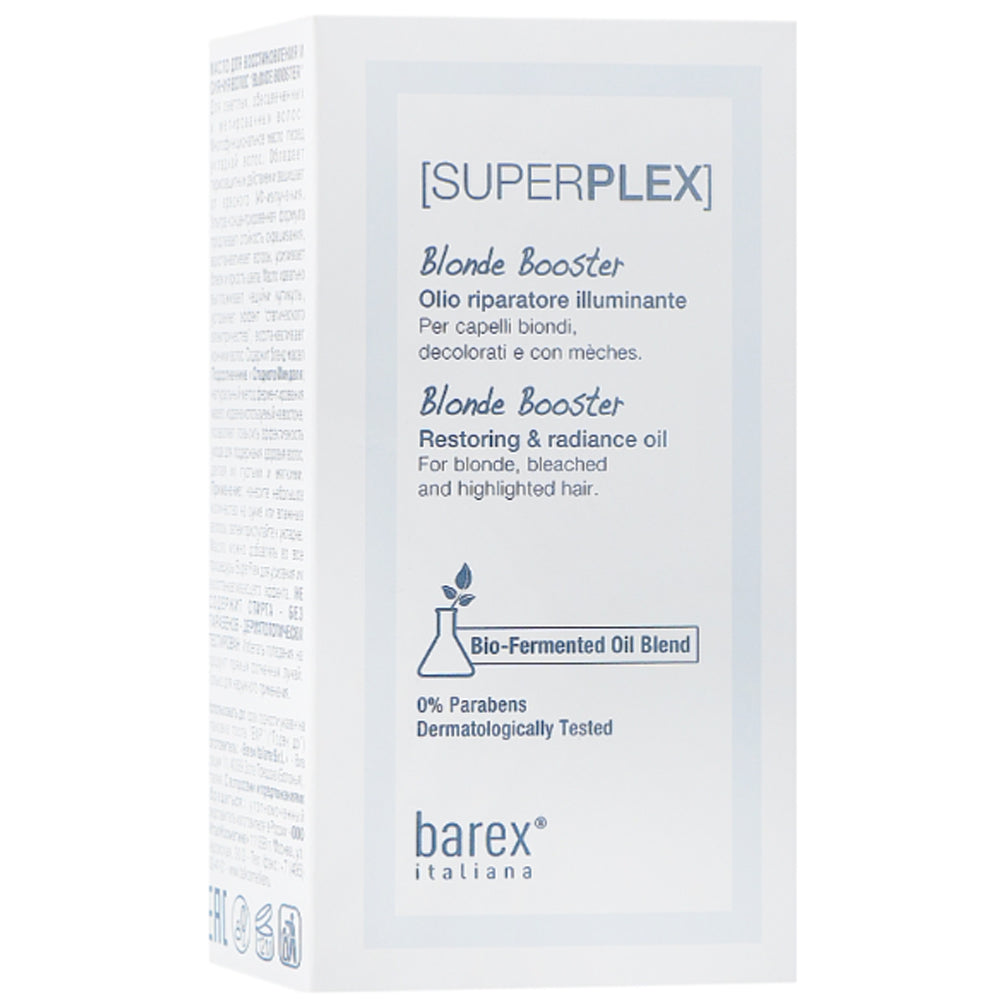 Barex Italiana Superplex Blonde Booster - Відновлююча олія-блиск для волосся