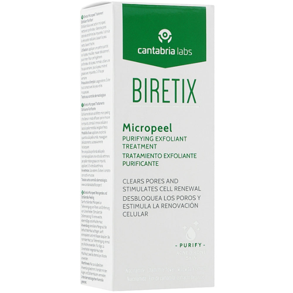 Cantabria Labs Biretix Micropeel Purifying Exfoliant - Очищуючий скраб-ексфоліант для шкіри з акне