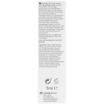 Cantabria Labs Endocare Eye &amp; Lip Contour - Регенеруючий та омолоджуючий крем-контур для очей і губ