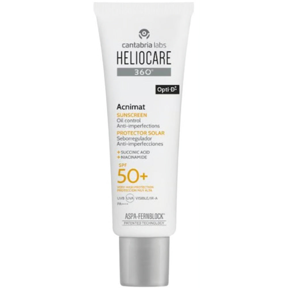 Сонцезахисний флюїд для шкіри схильної до акне - Cantabria Labs Heliocare 360 Acnimat SPF50+