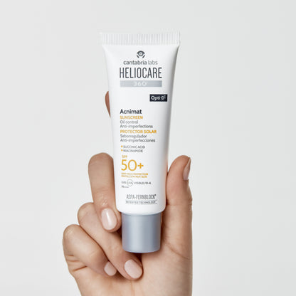 Сонцезахисний флюїд для шкіри схильної до акне - Cantabria Labs Heliocare 360 Acnimat SPF50+
