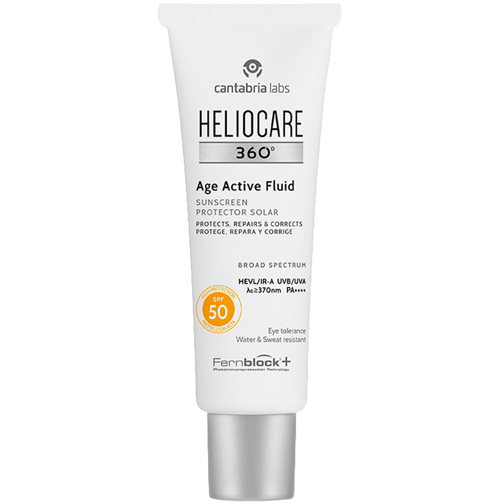 Солнцезащитный флюид для предупреждения и коррекции признаков фотостарения - Cantabria Labs Heliocare 360 Age Active Fluid SPF 50