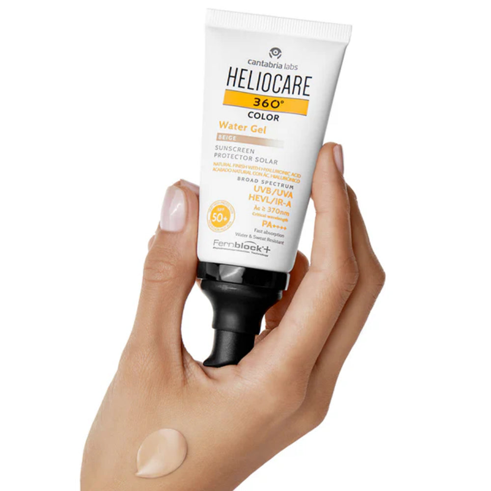 Сонцезахисний зволожуючий водний гель - Cantabria Labs Heliocare 360 Water Gel Color SPF 50+ Beige