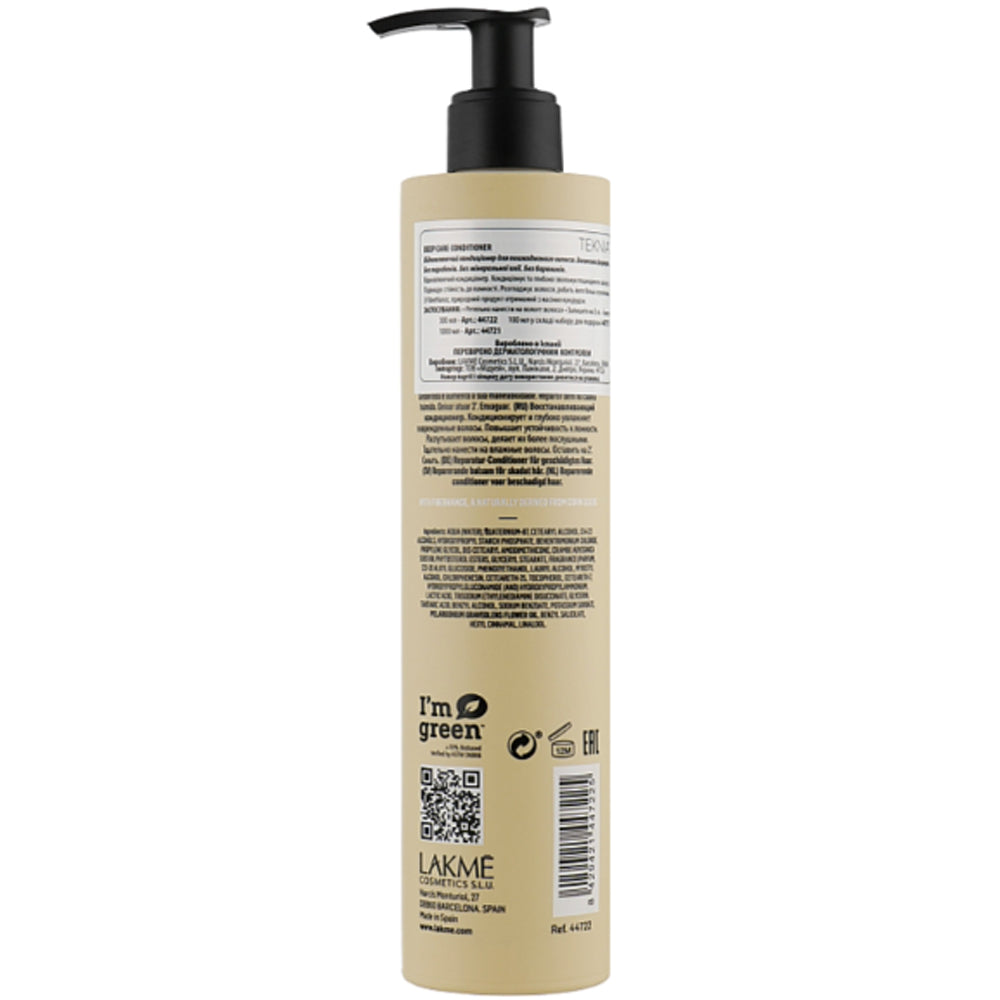 Відновлюючий кондиціонер для сухого та пошкодженого волосся - Lakme Teknia Deep Care Conditioner