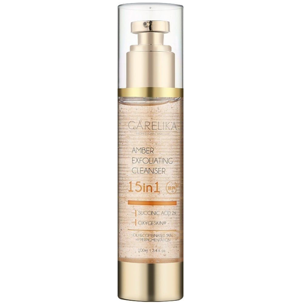 Гель очищуючий для обличчя з янтарною кислотою 15-в-1 - Carelika Amber Exfoliating Cleanser