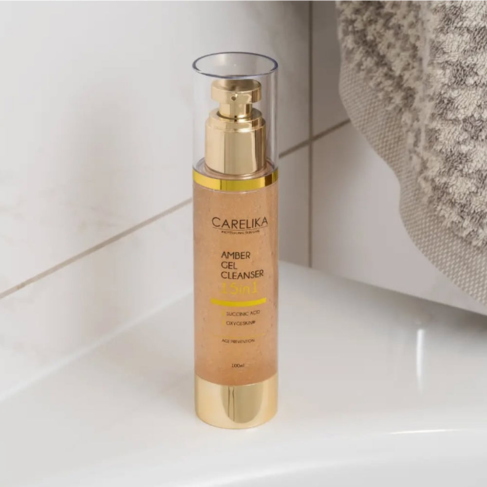 Гель очищуючий для обличчя з янтарною кислотою 15-в-1 - Carelika Amber Exfoliating Cleanser