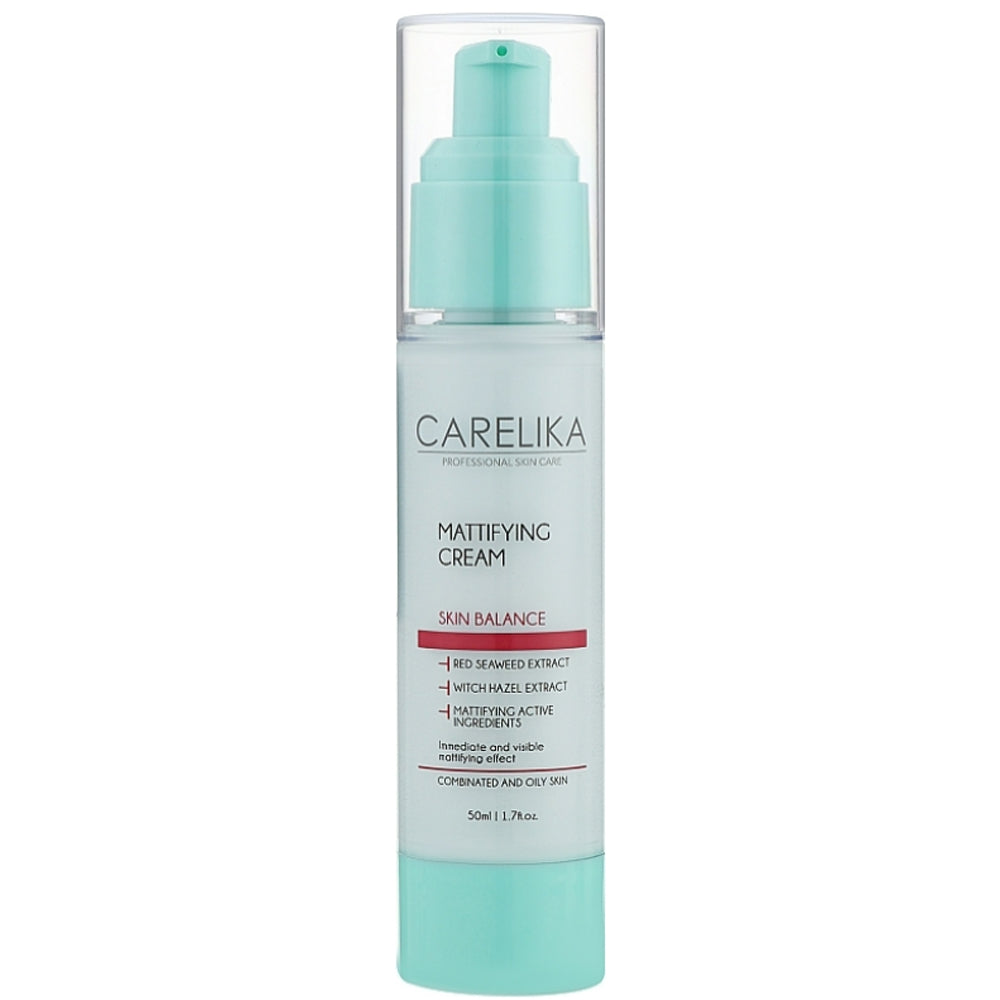 Крем матуючий для обличчя з червоними водоростями - Carelika Mattifying Cream Skin Balance