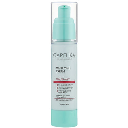 Крем матуючий для обличчя з червоними водоростями - Carelika Mattifying Cream Skin Balance