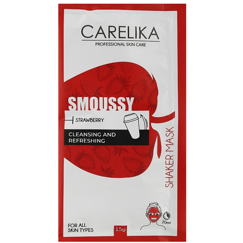 Маска-шейкер для обличчя з полуницею - Carelika Smoussy Shaker Mask