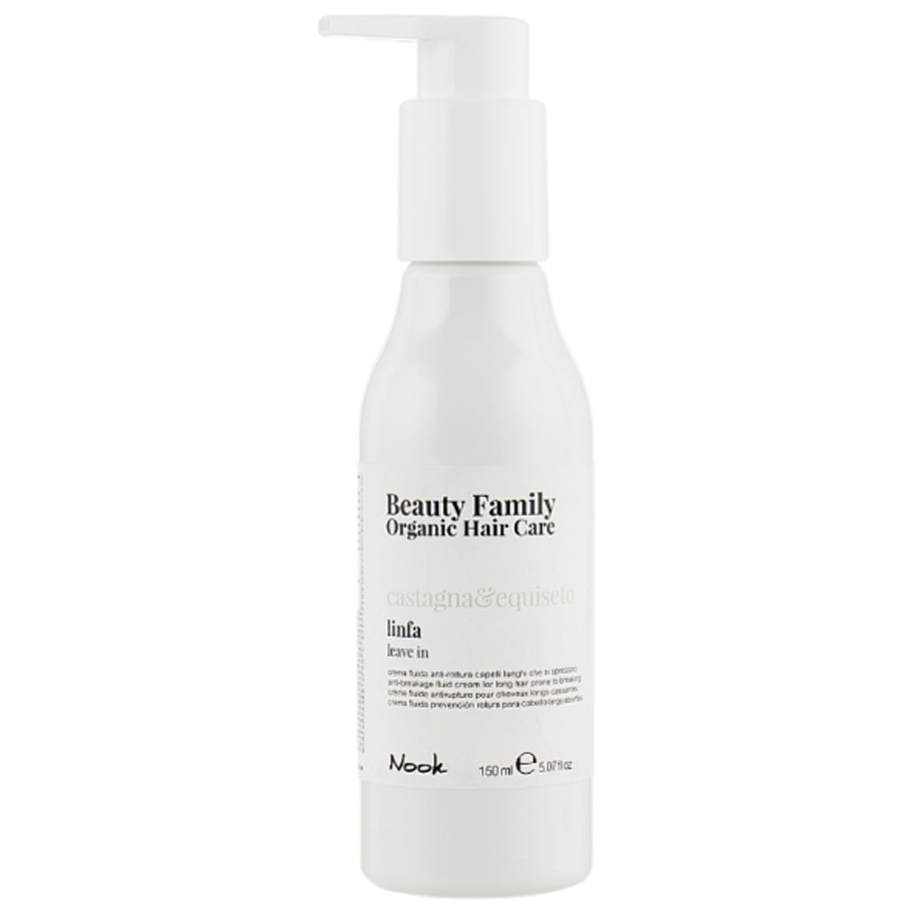 Nook Beauty Family Organic Castagna &amp; Equiseto Linfa - Зміцнюючий крем-флюїд для довгого ламкого волосся