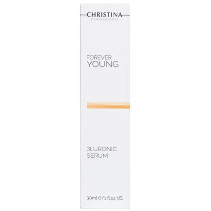 3-гіалуронова сироватка для обличчя - Christina Forever Young упаковка